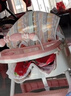 三条小鱼宝宝餐椅多功能可折叠便携儿童餐桌椅婴幼儿小孩可调节吃饭桌座椅 樱花粉【折叠+万向轮+调节】 实拍图
