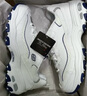 斯凯奇（Skechers）女鞋秋冬小白熊休闲鞋子厚底增高百搭运动软底老爹鞋99999863 白色/海军蓝色/WNV 37 实拍图