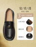百思图24秋商场同款学院风乐福鞋粗跟女单鞋A3512CA4 黑色 38 实拍图
