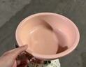 家用脸盆塑料盆子洗衣盆洗脸盆大号加厚学生宿舍洗衣服盆洗脚盆 粉色小号1个（22cm） 实拍图
