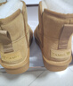 骆驼（CAMEL）懒人毛毛鞋雪地靴女反绒增高厚底冬季保暖靴 L23W275056 驼色 40 实拍图
