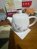 金岚玉 现代中式珐琅彩虞美人骨瓷茶壶大号小号单壶沏花茶壶带过滤小孔 玉兰花开-长富宫壶-中号 实拍图