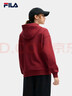 FILA 斐乐情侣款男女连帽卫衣2025冬季新款休闲宽松加绒保暖长袖上衣 【常规款】深褐酒红-WI L 175/96A/L 实拍图