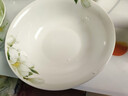 厚秀堂景德镇骨瓷碗碟盘套装家用组合新款陶瓷餐具中式简约饭碗面碗 8英寸汤碗（单个）百合花 实拍图