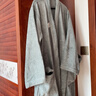 金号浴袍 纯棉睡袍五星级酒店四季款情侣浴衣 高雅灰 XL 实拍图