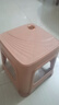 网红塑料凳子30.5cm客厅防滑凳餐桌凳简约可摞叠便携凳浴室凳 粉色【两种款式随机发】 （一个装） 实拍图