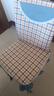 巧心思时尚格子餐桌布茶几布餐椅套椅垫通用台布简约现代椅子套罩地中海 蓝色格子 1椅垫+1靠背 实拍图