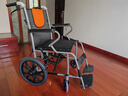 鱼跃(yuwell)手动轮椅车H056C铝合金软座便携可折叠老人手推小轻量化 实拍图