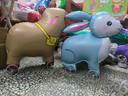 新款儿童宝宝生日带轮卡通走路动物气球装饰场景布置网红摆摊商品 混搭10个送打气筒 实拍图