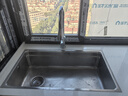 欧琳（OULIN）厨房水槽大单槽洗菜盆大单槽洗菜池一体盆SUS304不锈钢水槽台下盆 升级双阶梯76×45不锈钢抽拉龙头 实拍图
