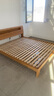 源氏木语全实木床北欧风小户型卧室家具橡木床现代简约主卧1.5m1.8m双人床 原木色低铺夜光床斜靠版【橡木】 1800mm*2000mm  框架结构 实拍图