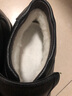 卡帝乐鳄鱼（CARTELO）牛皮高帮皮鞋男冬季防滑软底中老年人爸爸鞋加绒保暖加厚羊毛棉鞋 黑色 40 实拍图