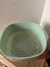美厨（MAXCOOK）洗菜篮沥水篮 塑料双层洗菜盆盆筛盆子滤水篮1盆1筛 绿小MCPJ4567 实拍图