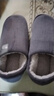 回力纯色全包棉鞋情侣室内外防滑保暖棉拖鞋HLX0233灰色40-41码 实拍图