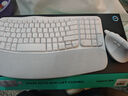 罗技（Logitech）Wave Combo 无线人体工学键鼠套装 垂直鼠标 无线蓝牙鼠标 办公键盘 无线键盘 蓝牙键盘 白色 实拍图