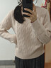 森马（Semir）森柔毛衫|商场同款毛衣女圆领纯色2024冬季绞花上衣101724107014 实拍图