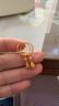 周六福5G工艺黄金耳环女相思水滴球足金耳坠计价A099598 一对 约2.59g  实拍图