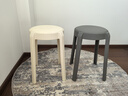 景彩凳子家用板凳软座塑料凳子可叠放圆凳梳妆凳餐凳JD529卡卡灰白 实拍图