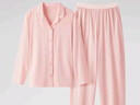 蕉内301H睡衣男女士纯棉情侣家居服长袖套装吸湿速干春秋季软棉棉内衣 【女士】盐粉 L 实拍图