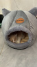 贝初众猫窝冬季保暖封闭式可拆洗猫屋四季通用宠物窝猫床大中小型犬狗窝 可爱猫头窝【建议6斤内】M码 亲肤舒适/造型可爱 实拍图