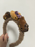 猫耳朵毛绒发箍豹纹KT猫酱发箍女洗脸化妆头箍卡通发饰 咖啡色三只小猫/ 实拍图