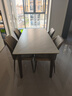 帝狐狸不锈钢意式极简亮光岩板餐桌椅组合简约现代小户型家用牌面饭桌子 1.6X0.8m餐桌 1桌4椅 实拍图