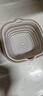 双层洗菜盆沥水篮水果盘吐骨碟客厅家用厨房洗水果篮子 圆角中号灰白【沥水网+盆】 实拍图