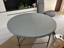 方杰 折叠圆桌餐桌酒店大圆桌面家用桌子户外便携式塑料餐桌吃饭桌 1.5米 10-12人灰 加固 实拍图