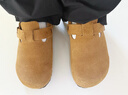 Devo软木鞋男女时尚包头鞋勃肯拖鞋新品休闲外穿拖鞋3624 黄棕反绒牛皮 40 （建议拍小一码） 实拍图