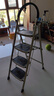 奥鹏 梯子家用四步折叠梯子加厚钢管铁梯宽踏板人字梯单侧工程梯 实拍图