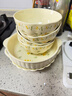 佩尔森小清新釉下彩碗碟套装陶瓷碗盘餐具特别好看的陶瓷米饭碗菜盘子 4.5英寸荷花碗4个装 实拍图