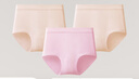 三枪（THREEGUN）女士内裤女纯棉高腰大码新疆棉纯色全棉裆透气弹力三角裤头3条装 组合1 （浅粉+妃+妃） 3条 L (165/90) 实拍图