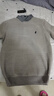 罗蒙（ROMON）加绒加厚男士毛衣新款衬衫领假两件冬季保暖一体绒针织打底衫男装 米色:【加厚】 加绒 XL 175:【体重135-150斤】 实拍图