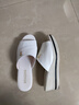 品牌断码真皮外穿坡跟一字拖女2023夏季新款增高女士软底凉拖鞋 米白色升级款 39 实拍图