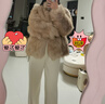 MSBEAST野兽小姐 saga皇冠狐狸毛 莼工晕染立领廓形皮草外套女丨朦胧妙想 晕染月光棕 S 实拍图