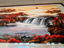 迅典国画山水画鸿运当头挂画客厅装饰画办公室字画风水画沙发背景墙画 I款【旭日东升】 【推荐】实木带框203*83CM(有机玻璃） 实拍图