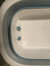 世纪宝贝（babyhood）泡澡桶 家用成人浴桶可折叠洗澡桶 儿童浴缸二胎游泳桶 322蓝 实拍图