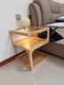 实木边几客厅2025新款轻奢高级感家用沙发边桌茶几卧室小型床头柜 【爆款限时特价】45cm胡桃色免安装 整装发货 | 送货上门 实拍图