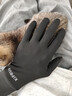 迪卡侬户外运动男女跑步健身骑行轻薄舒适保暖触屏手套纯黑色L-4564122 实拍图