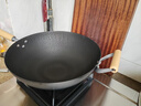 苏泊尔（SUPOR）炒锅有钛铁不粘无涂层炒菜锅精铁锤纹老式厨房铁锅燃气电磁炉通用 适合3-6人【免开锅】 34cm 实拍图