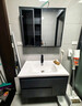 艺昕浴室柜陶瓷一体盆卫生间洗手盆洗脸盆柜组合智能镜套装洗漱洗手台 120CM轻奢灰标准款+全套配件 实拍图