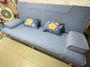 品上凯迪斯 现代简约多功能沙发床两用可折叠沙发床客厅沙发小户型懒人沙发 海之蓝麻布 【炫彩海绵款】升级1.8米长1.2米宽2扶手2腰枕 实拍图