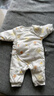 童泰新生婴儿衣服连体衣秋冬加厚夹棉初生宝宝蝴蝶衣爬服 黄色 52cm 实拍图