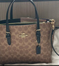 蔻驰（COACH）【品牌直供】女士MOLLIE中号手提单肩斜挎托特包卡其棕CV965 实拍图
