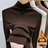 莫代尔半高领内搭打底衫女春秋冬德绒t恤长袖上衣肌底衣面膜t8002 咖啡色【德绒加厚】 XL 建议115-125斤 实拍图