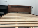 源氏木语全实木床北欧风小户型卧室家具橡木床现代简约主卧1.5m1.8m双人床 胡桃色高铺夜光床斜靠版【橡木】 1500mm*2000mm  框架结构 实拍图