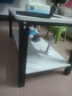 修乐（XIULE）茶几客厅家用茶桌钢化玻璃茶台仿岩板大理石茶几轻奢感小桌子 【加粗钢架】白纹理+黑架100cm 实拍图