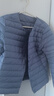 鸭鸭（YAYA）佟丽娅同款轻薄羽绒服女新款冬季短款圆领内胆修身时尚薄外套男 雾霾蓝【女款无领】 XL 【建议115-125斤】 实拍图