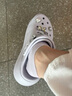 卡骆驰（CROCS）檀健次同款经典泡芙洞洞鞋百舒适男沙滩鞋女鞋休闲鞋|207521 霜紫色-5BO 37 (230mm) 38 实拍图