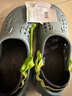CROCS卡骆驰檀健次同款波波洞洞鞋男户外沙滩鞋包头鞋|207937 池塘绿-3YO 尺码偏大，选小一码 41 /42(260mm) 实拍图